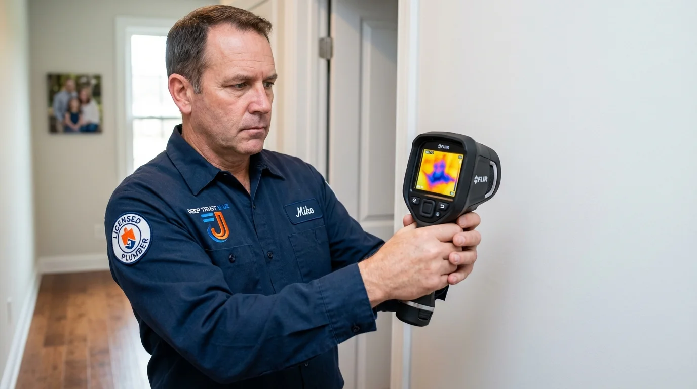 Thermal imaging leak detection by Johns Plumbing LLC in Hawley